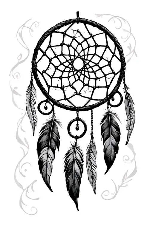 Dream Catcher Entangled In A Beautiful