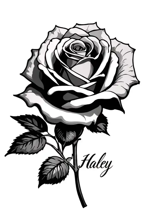 Rose With The Name Haley
