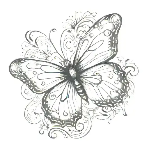 Butterfly With Name Written
