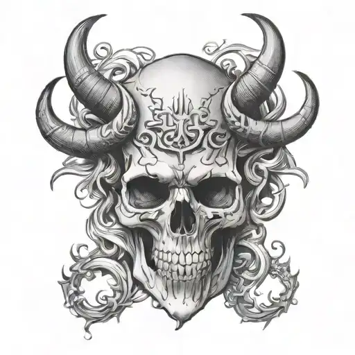 Skull With Horns