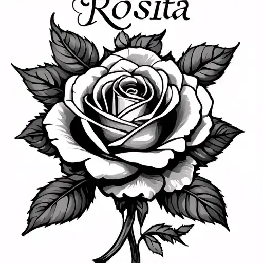 The Word Rosita With A Rose On The Bottom