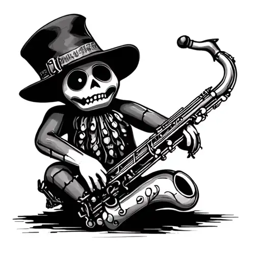 Voodoo Doll Playing Sax