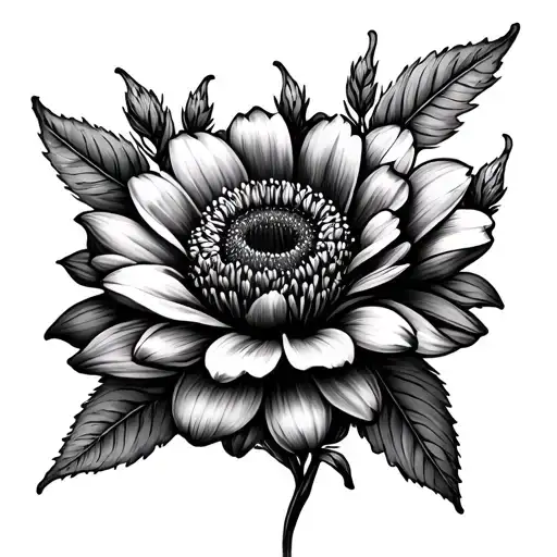 July Birth Flower Intertwined With September Birth Flower