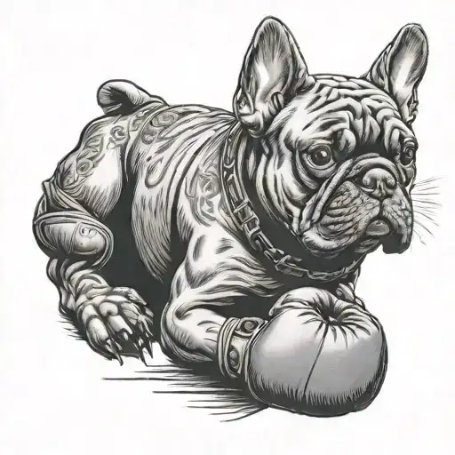 French Bulldog With Boxing Gloves
