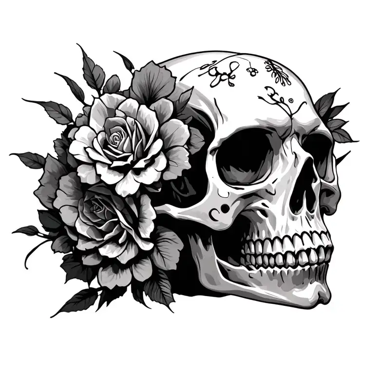 Skull No Colour Represent Creation