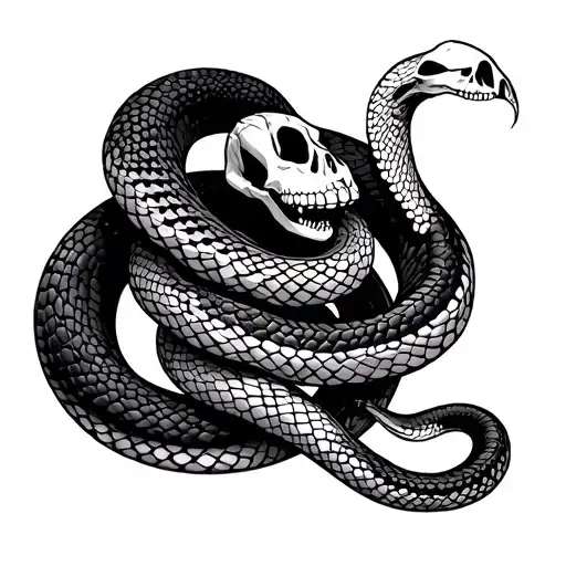 Skeleton Snake Wrapped