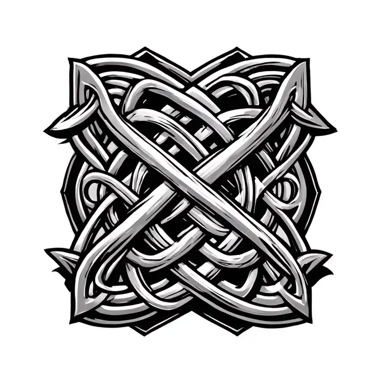 Celtic And Viking Knot Intertwined