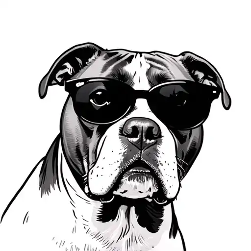 Pitbull Wearing Raybans