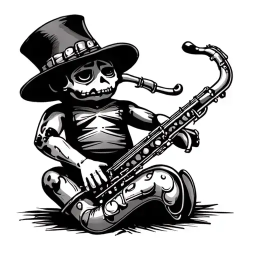 Voodoo Doll Playing Sax