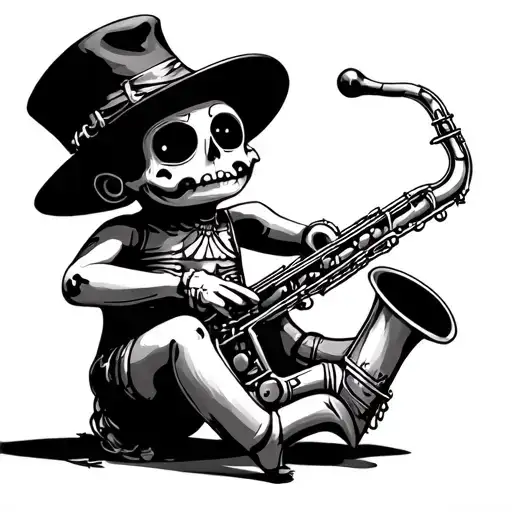 Voodoo Doll Playing Sax