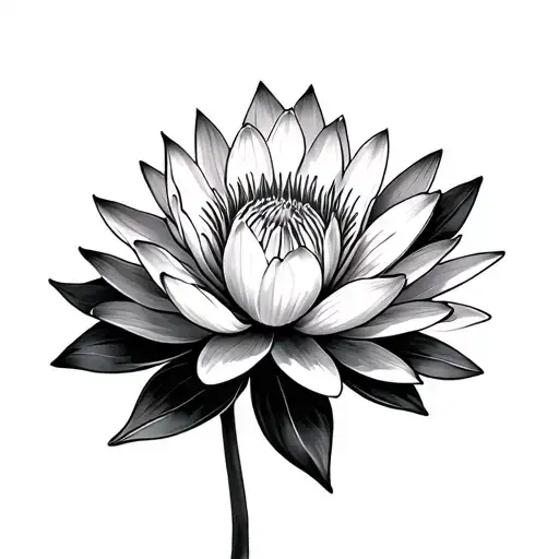 Water Lily And Chrysanthemum