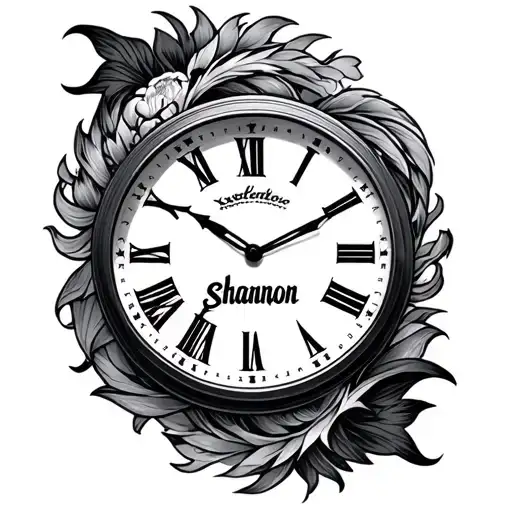 Xxxtentacion Iconic Clock Tattoo With The Name Shannon
