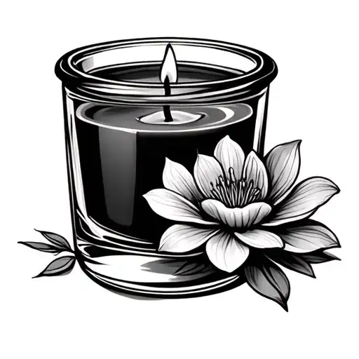 Tattoo Candle In A Glass Jar