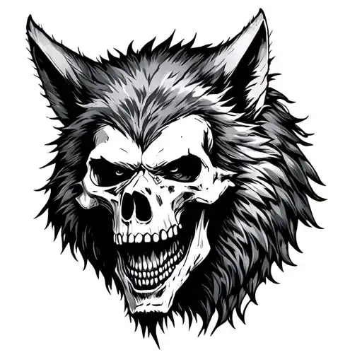 Werewolf And Skull