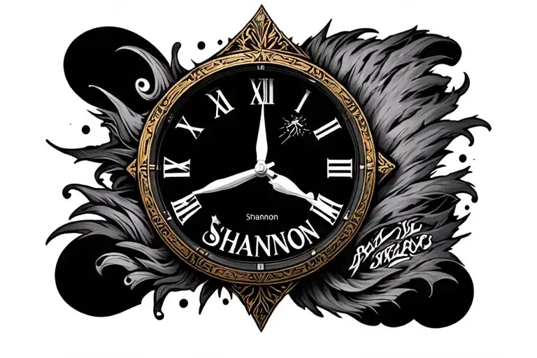 Xxxtentacion Iconic Clock Tattoo With The Name Shannon