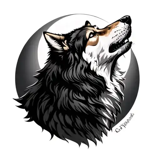 Wolf Howling At Moon