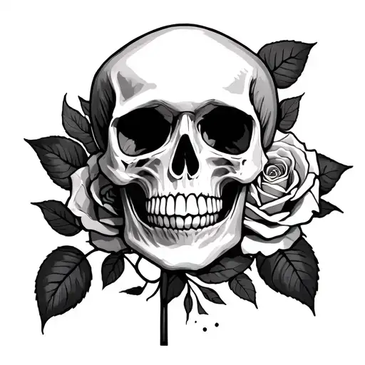 Skull And Rose Saggitaruis