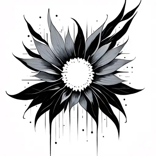 Black And White Minimalist Tattoo That Represents A Unique Personality