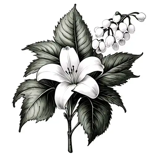 Lily Of The Valley And Hawthorn