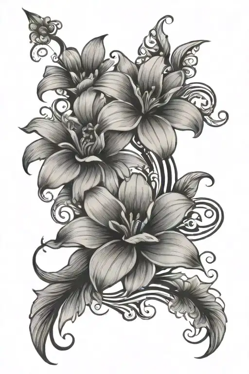 Long Water Jet With Subtle Flower Tendrils