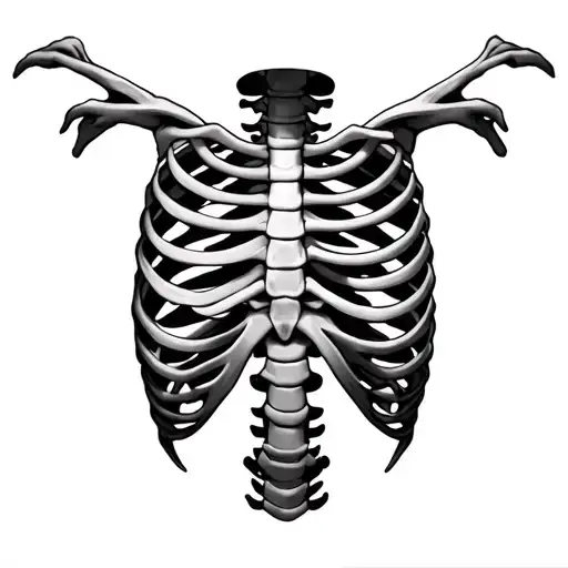 Rib Cage Tatoo Realistic