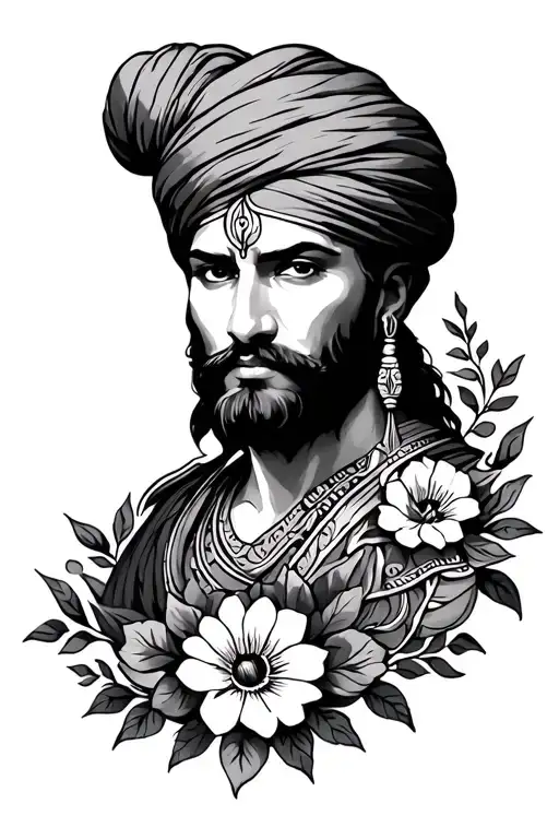 Sikh Warrior Flowers