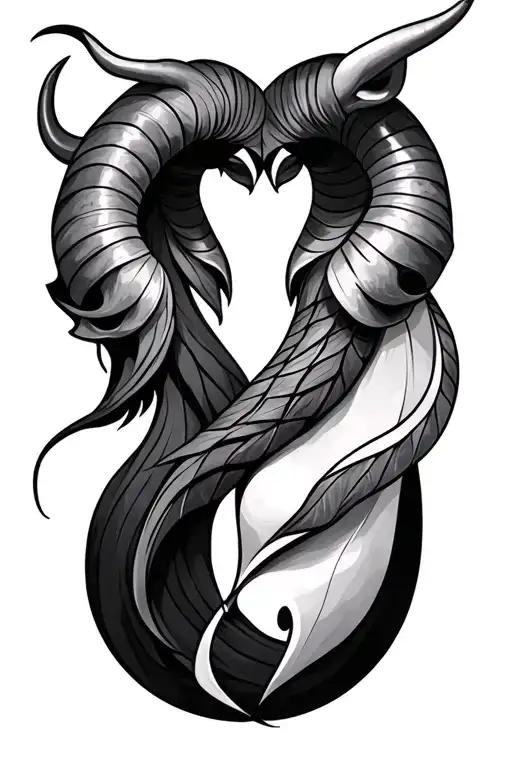 Taurus And Capricorn Zodiac Sign Intertwined