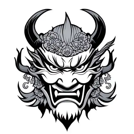 Japanese Oni Mask Sleeve