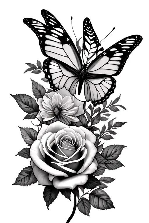 Butterfly Infused Person Roses