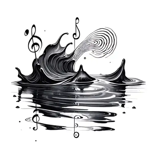 A Realistic Water Ripple Water And An Harmonic Series In The Background