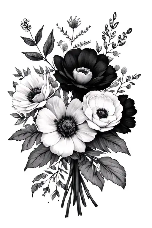 July And August Birth Month Flower Bouquet