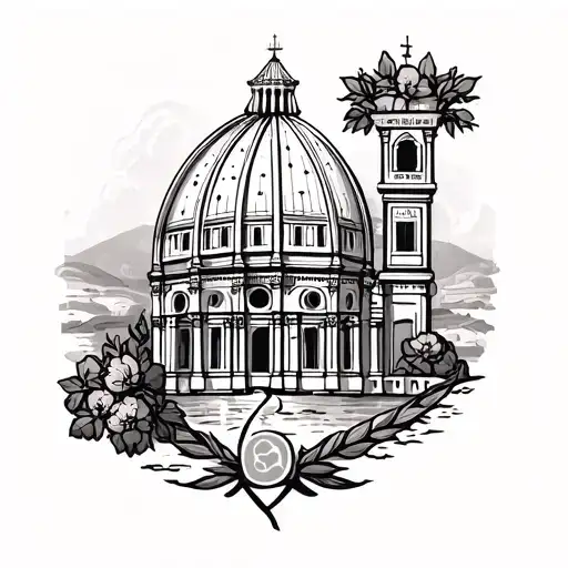 Outline Of Sicily With Florence Symbol Incorporated