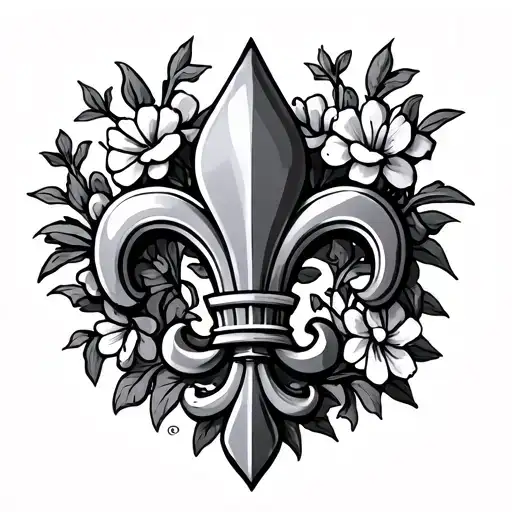 Outline Of Sicily With Fluer De Lis