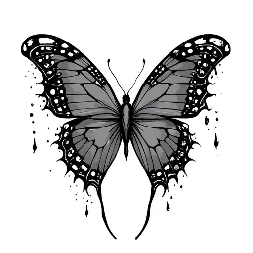 Butterfly With Bullet Holes In The Wing