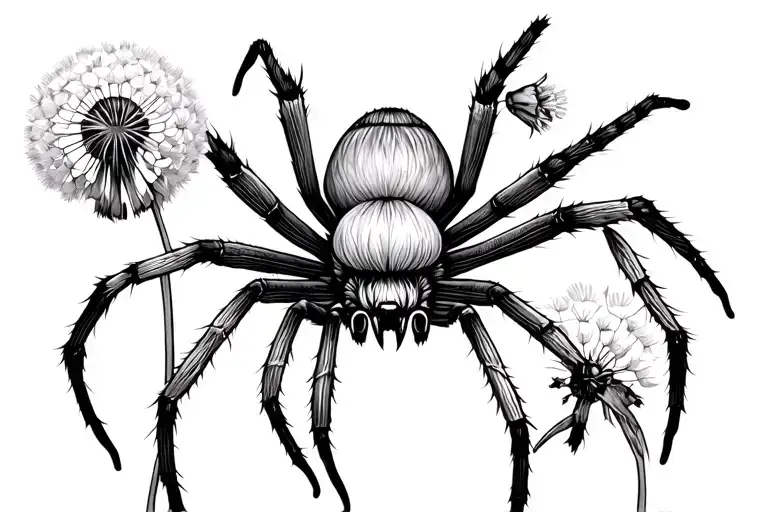 Red Clover Spider Dandelions