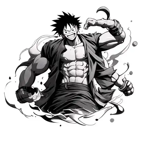 Luffy Gear 5 With Zoro On Top