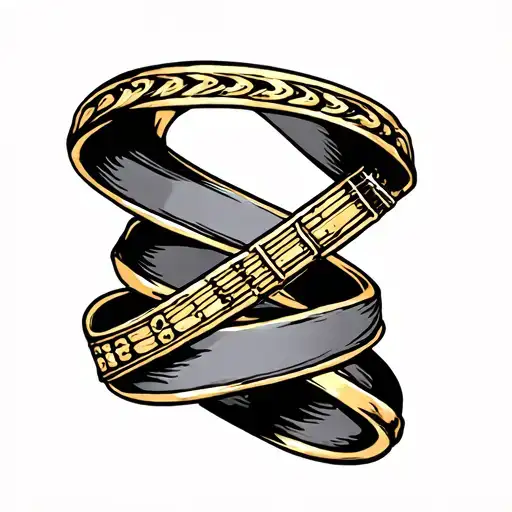 Band With Gold Detail