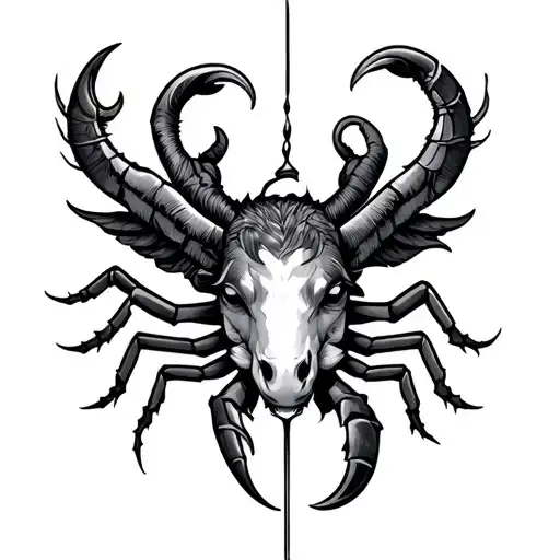 Gemini Scorpio Sagittarius Combined Tattoo Design