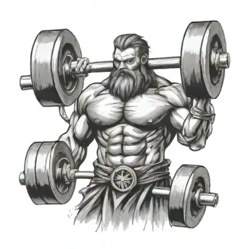 Romanian God Lifting Weights