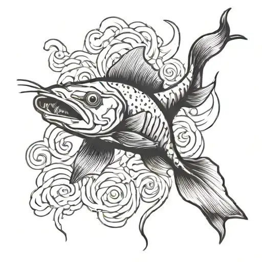 A Catfish Swimming