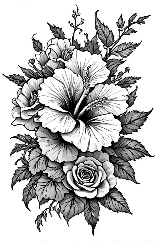 Spine And Roses Mayflowers Hibiscus