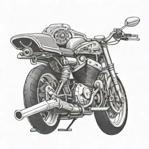 Sleeve Tattoo Motorcycle Engine And Parts