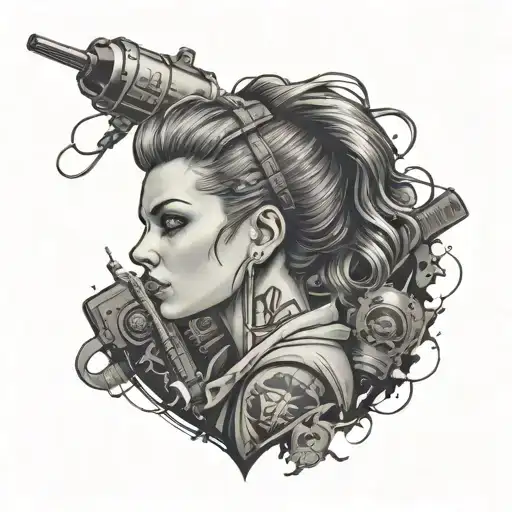 Girl Punk With A Grenade