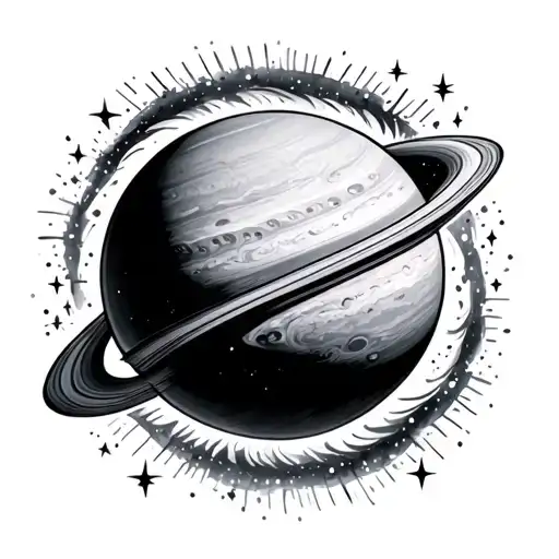 Venus Planet With Sparkles Around