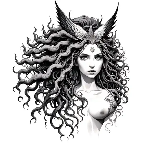 Phoenix Rising Medusa Protecting Her Innerchild