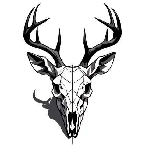 Whitetail Deer Skull Geometric