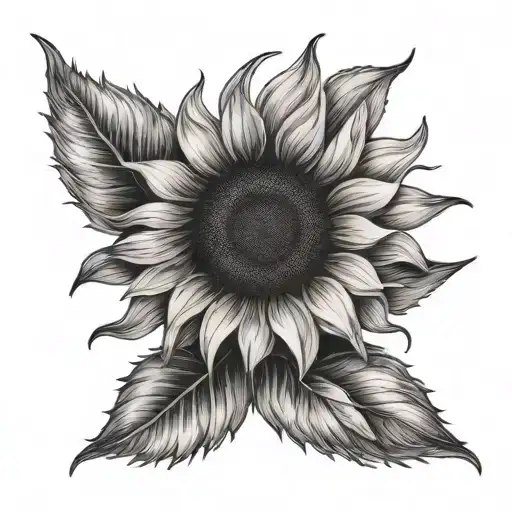 Sunflower With A Petal Dropping