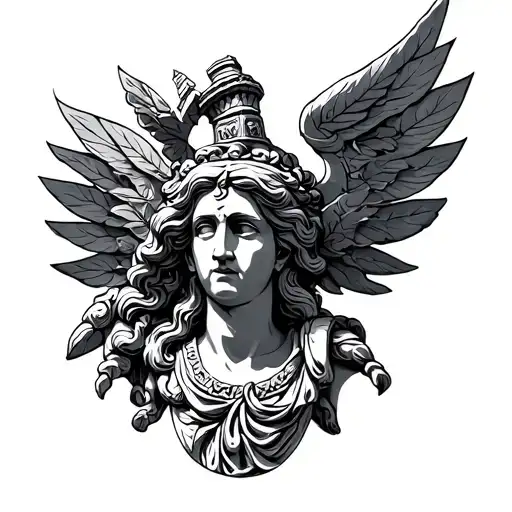 Statue Grec Temple