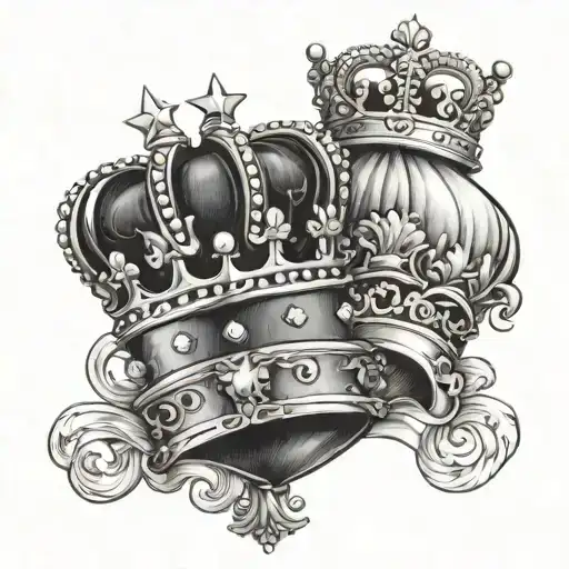 Two Crowns Symbolizing Royalty