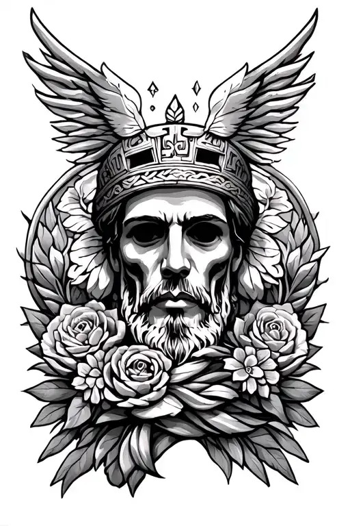 Greece Mitology Tattoo With Elements Incorporated